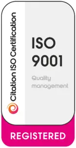 Image confirming ISO 9001 Certification from the British Assessment Bureau 