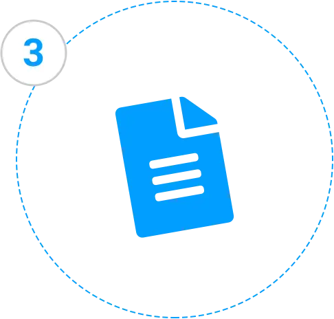 Illustration of a file with lines of text on it