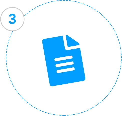 Illustration of a file with lines of text on it